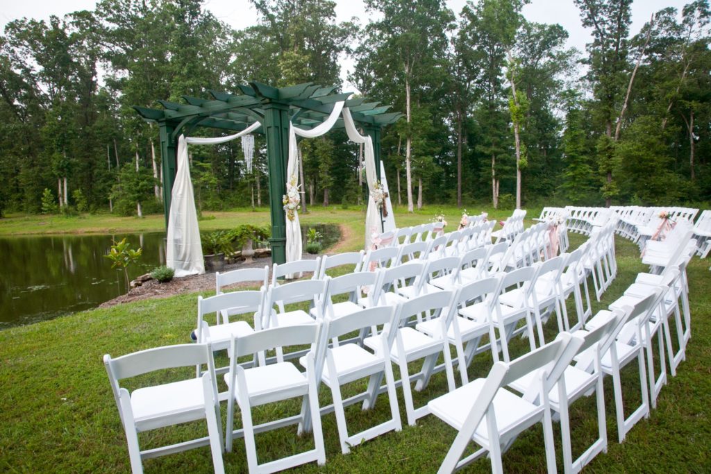 Outdoor wedding ceremony